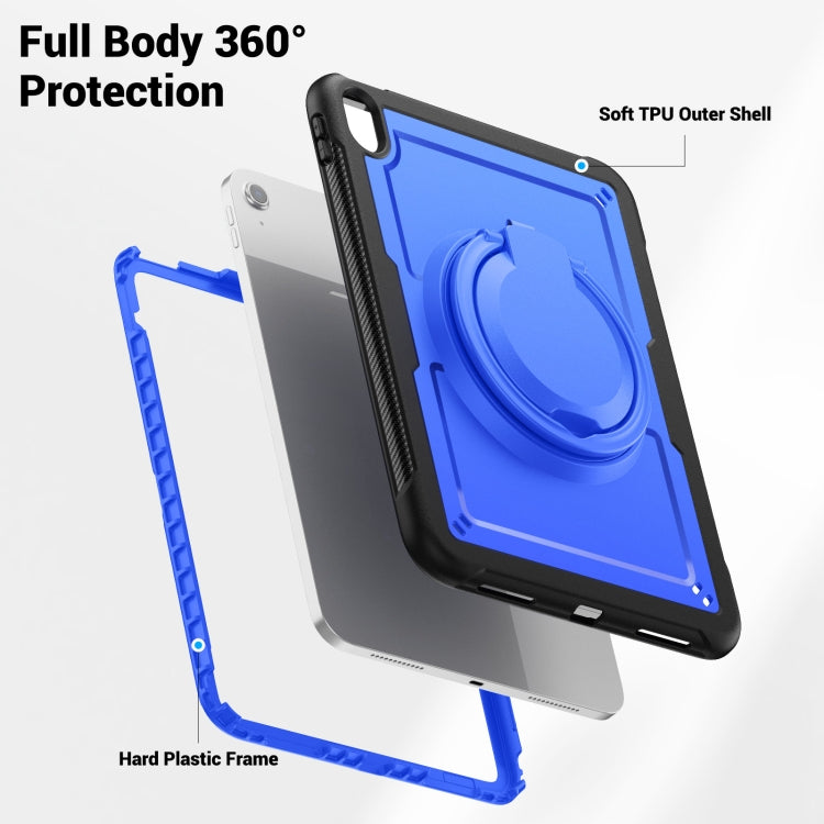For iPad 2025 / 2022 Honeycomb Hybrid Tablet Case with Handle Holder & Strap