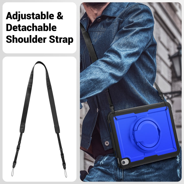 For iPad 2025 / 2022 Honeycomb Hybrid Tablet Case with Handle Holder & Strap