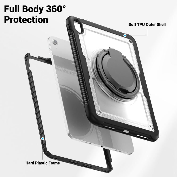 For iPad 2025 / 2022 Honeycomb Hybrid Tablet Case with Handle Holder & Strap