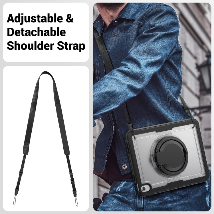 For iPad 2025 / 2022 Honeycomb Hybrid Tablet Case with Handle Holder & Strap