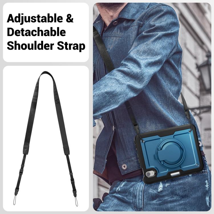 For iPad mini 2024 / mini 6 Honeycomb Hybrid Tablet Case with Handle Holder & Strap
