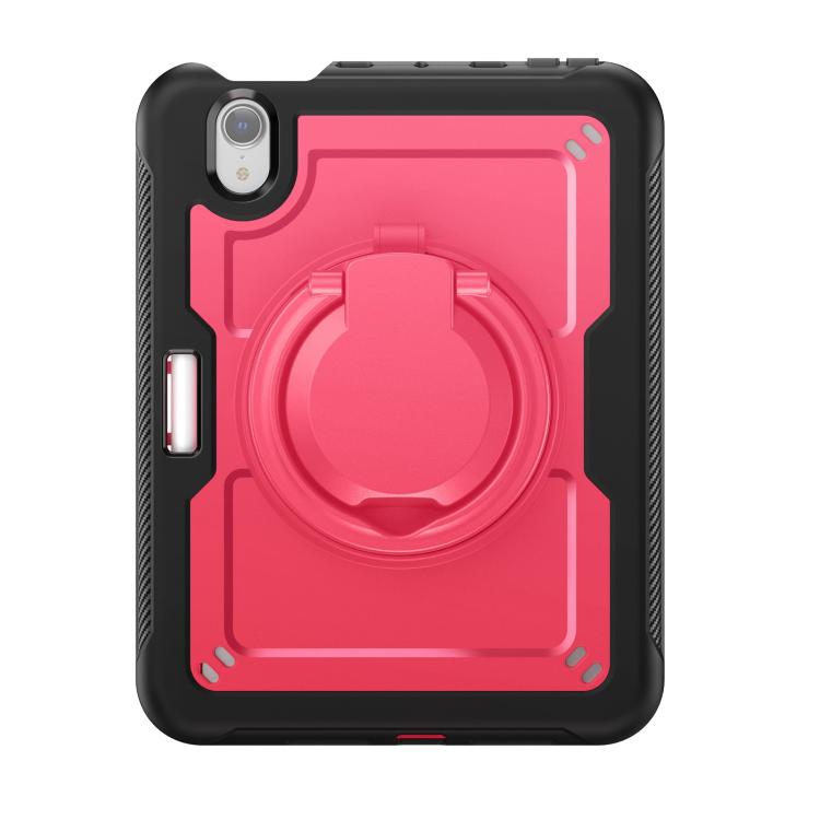 For iPad mini 2024 / mini 6 Honeycomb Hybrid Tablet Case with Handle Holder & Strap