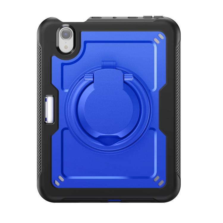 For iPad mini 2024 / mini 6 Honeycomb Hybrid Tablet Case with Handle Holder & Strap