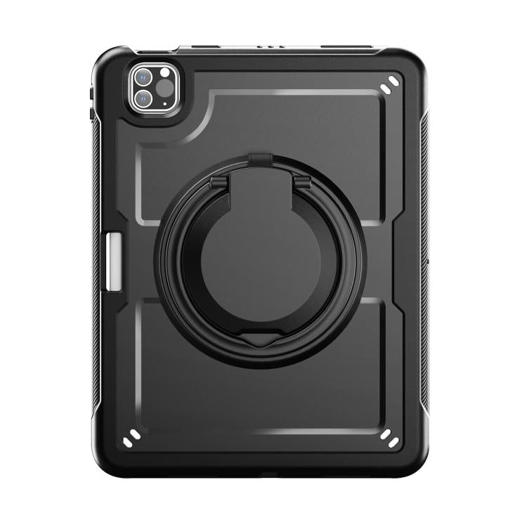 For iPad Pro 11 2022 / Air 10.9 2022 Honeycomb Hybrid Tablet Case with Handle Holder & Strap