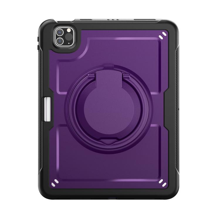 For iPad Pro 11 2022 / Air 10.9 2022 Honeycomb Hybrid Tablet Case with Handle Holder & Strap
