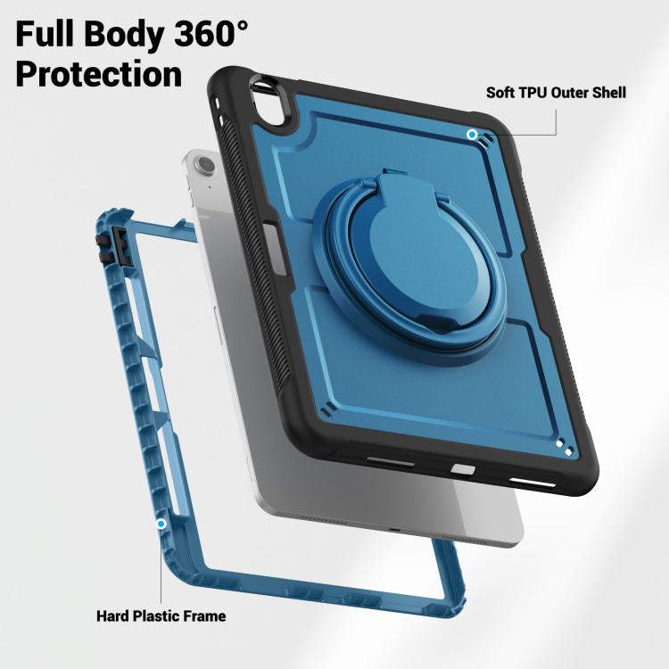 For iPad Air 11 2026 / 2025 / 2024 Honeycomb Hybrid Tablet Case with Handle Holder & Strap