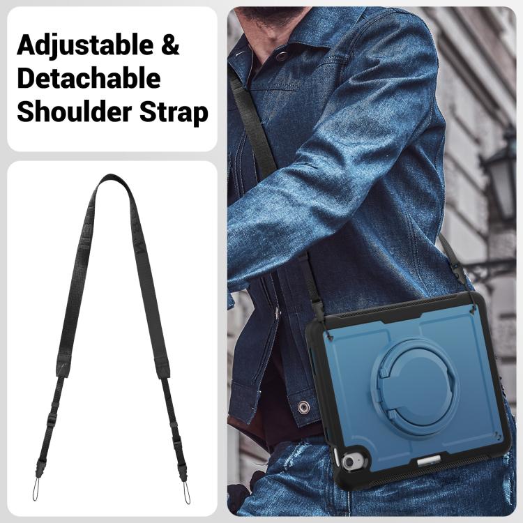 For iPad Air 11 2026 / 2025 / 2024 Honeycomb Hybrid Tablet Case with Handle Holder & Strap
