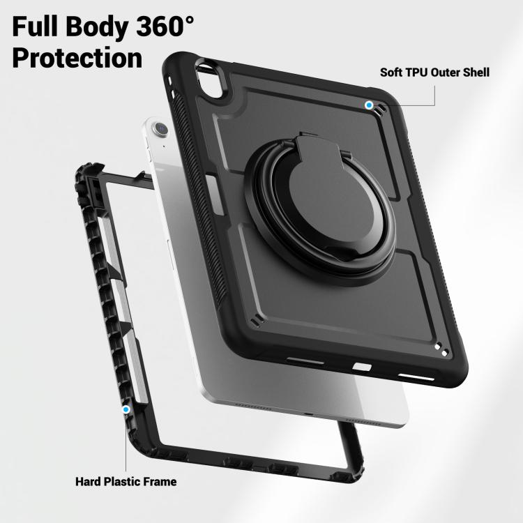 For iPad Air 11 2026 / 2025 / 2024 Honeycomb Hybrid Tablet Case with Handle Holder & Strap