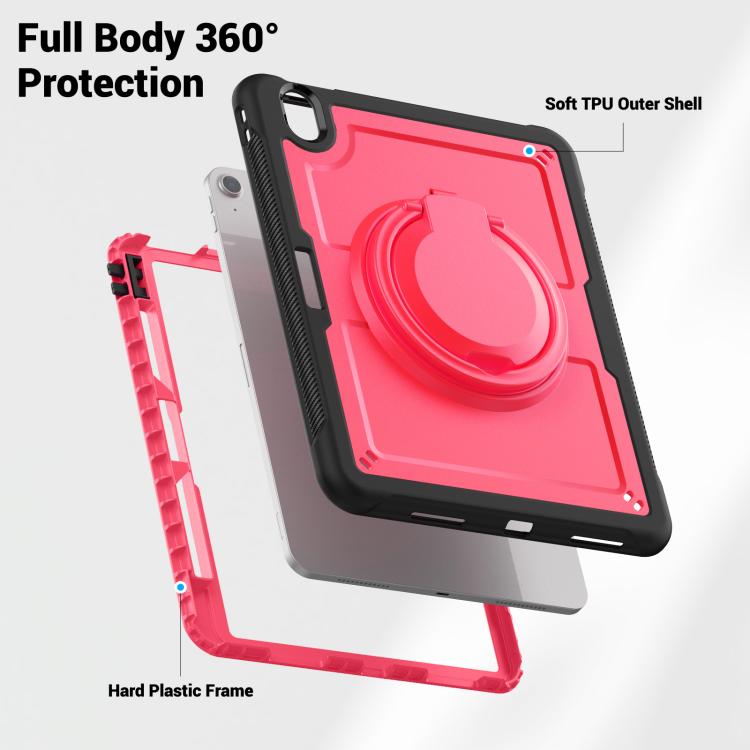 For iPad Air 11 2026 / 2025 / 2024 Honeycomb Hybrid Tablet Case with Handle Holder & Strap
