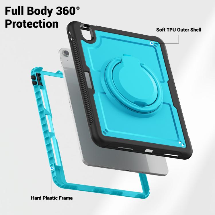 For iPad Air 11 2026 / 2025 / 2024 Honeycomb Hybrid Tablet Case with Handle Holder & Strap