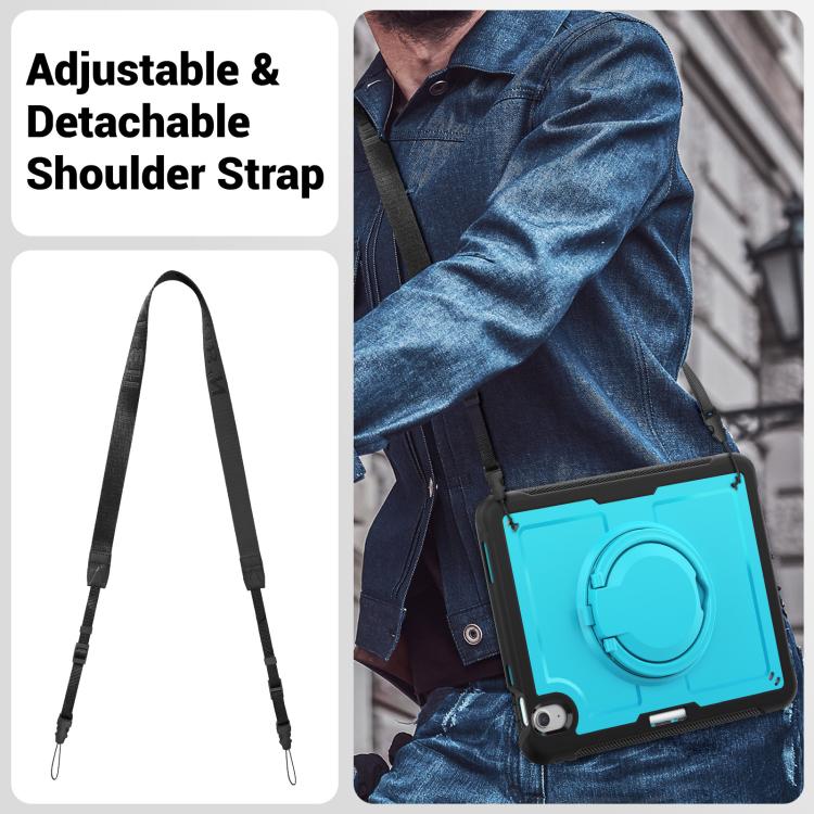 For iPad Air 11 2026 / 2025 / 2024 Honeycomb Hybrid Tablet Case with Handle Holder & Strap