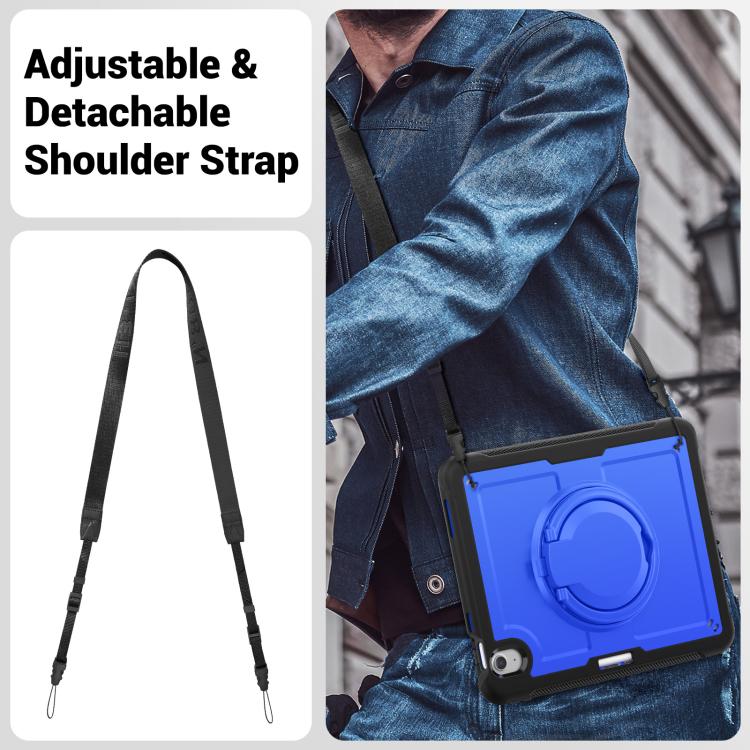 For iPad Air 11 2026 / 2025 / 2024 Honeycomb Hybrid Tablet Case with Handle Holder & Strap