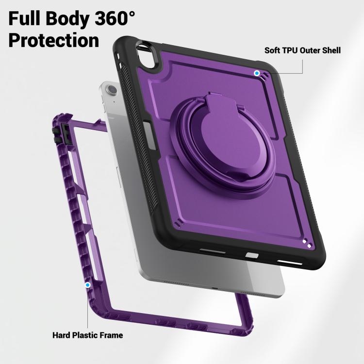 For iPad Air 11 2026 / 2025 / 2024 Honeycomb Hybrid Tablet Case with Handle Holder & Strap