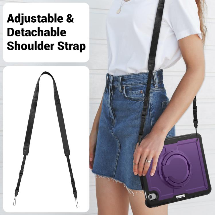 For iPad Air 11 2026 / 2025 / 2024 Honeycomb Hybrid Tablet Case with Handle Holder & Strap