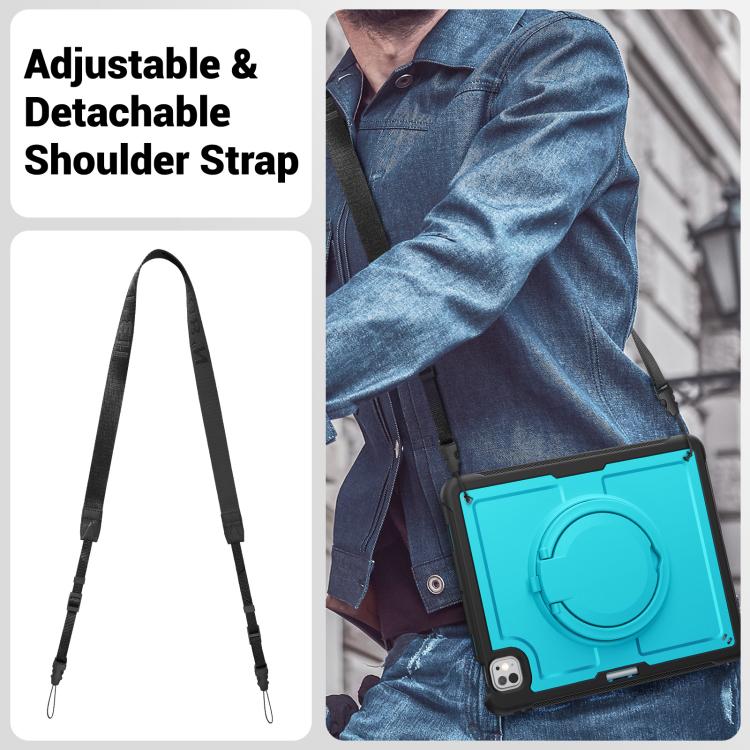 For iPad Pro 13 2025 / 2024 Honeycomb Hybrid Tablet Case with Handle Holder & Strap