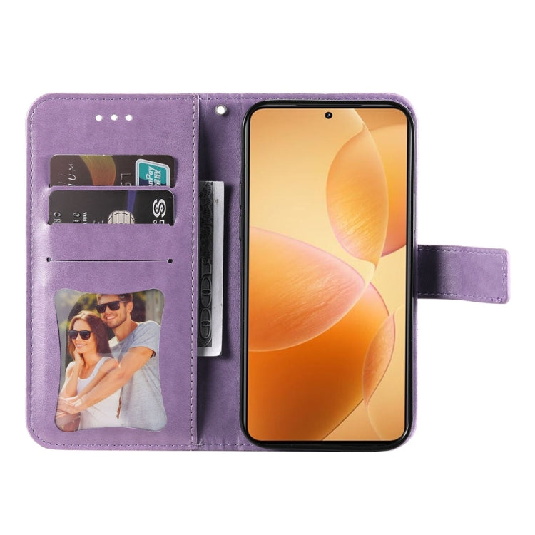 For Xiaomi 14T Pro Seven-petal Flowers Embossing Leather Phone Case