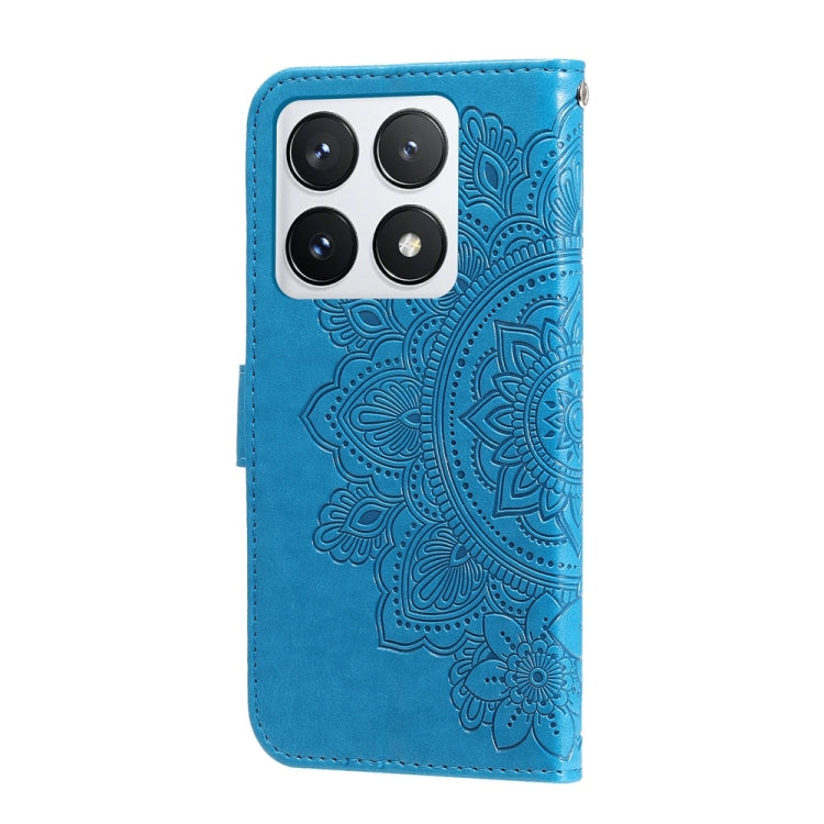 For Xiaomi 14T Pro Seven-petal Flowers Embossing Leather Phone Case