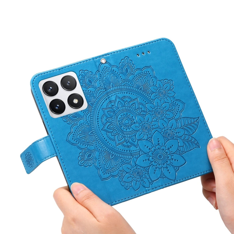 For Xiaomi 14T Pro Seven-petal Flowers Embossing Leather Phone Case