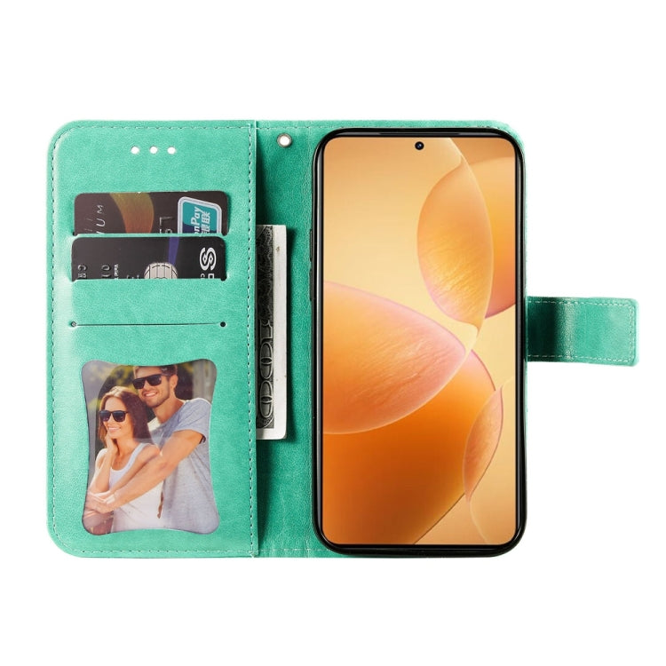 For Xiaomi 14T Pro Seven-petal Flowers Embossing Leather Phone Case