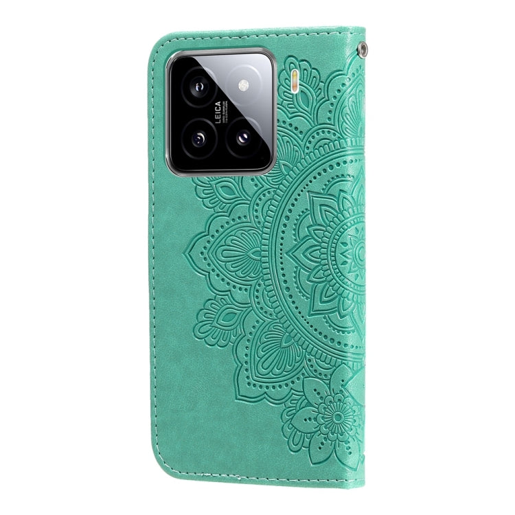For Xiaomi 15 Seven-petal Flowers Embossing Leather Phone Case
