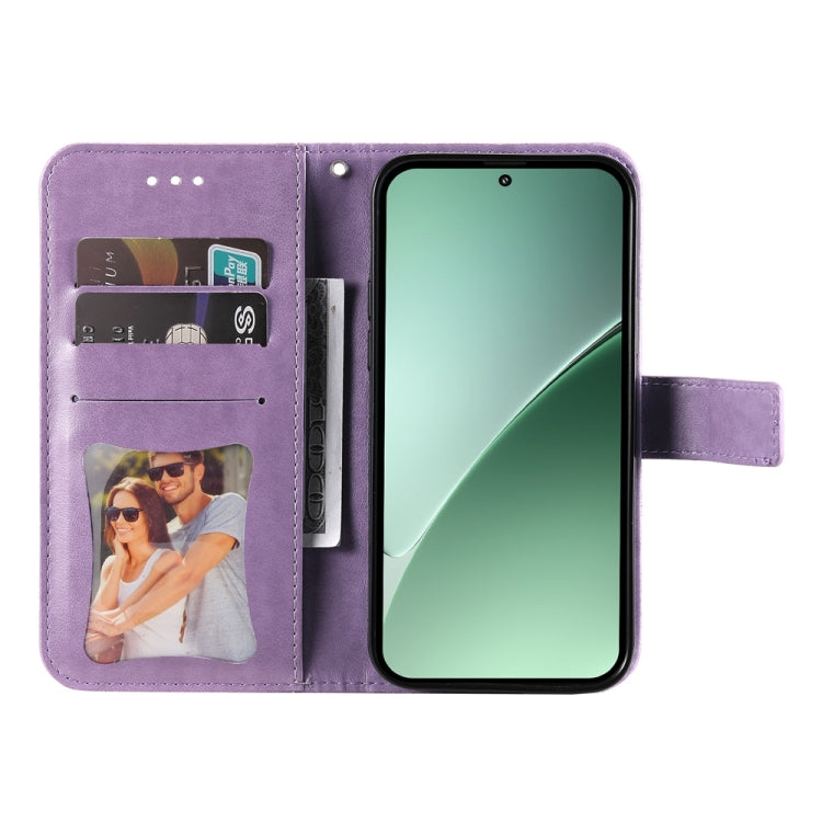For Xiaomi 15 Pro Seven-petal Flowers Embossing Leather Phone Case