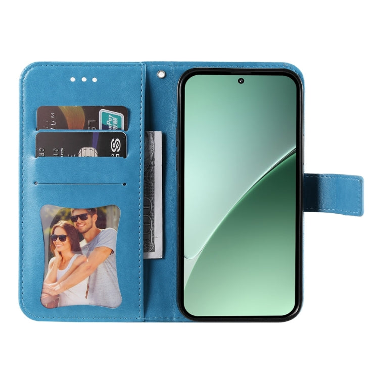 For Xiaomi 15 Pro Seven-petal Flowers Embossing Leather Phone Case