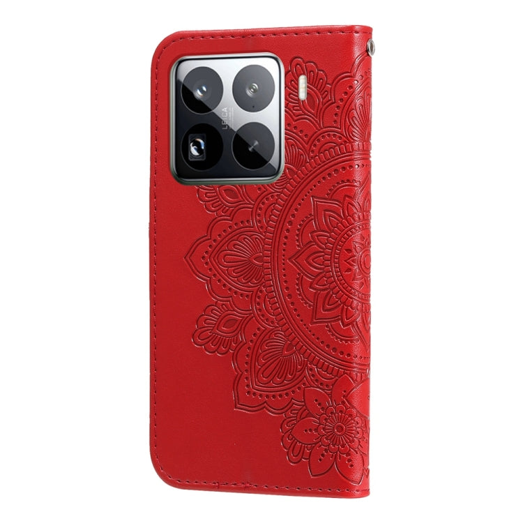 For Xiaomi 15 Pro Seven-petal Flowers Embossing Leather Phone Case