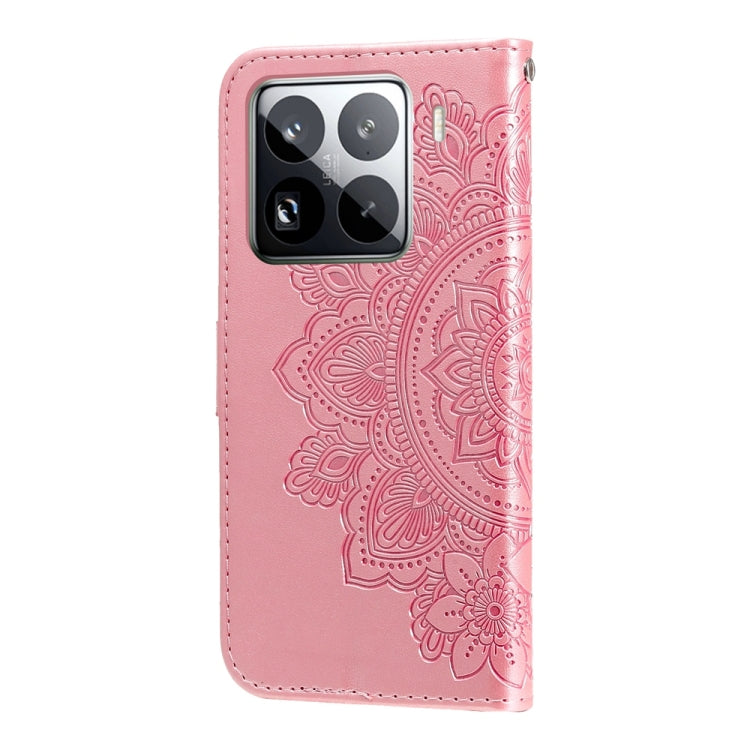 For Xiaomi 15 Pro Seven-petal Flowers Embossing Leather Phone Case