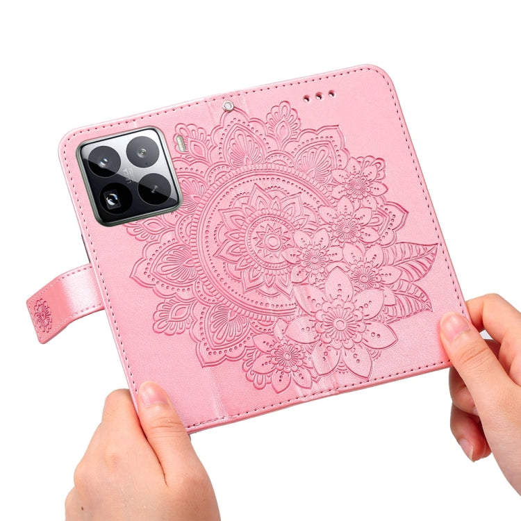 For Xiaomi 15 Pro Seven-petal Flowers Embossing Leather Phone Case