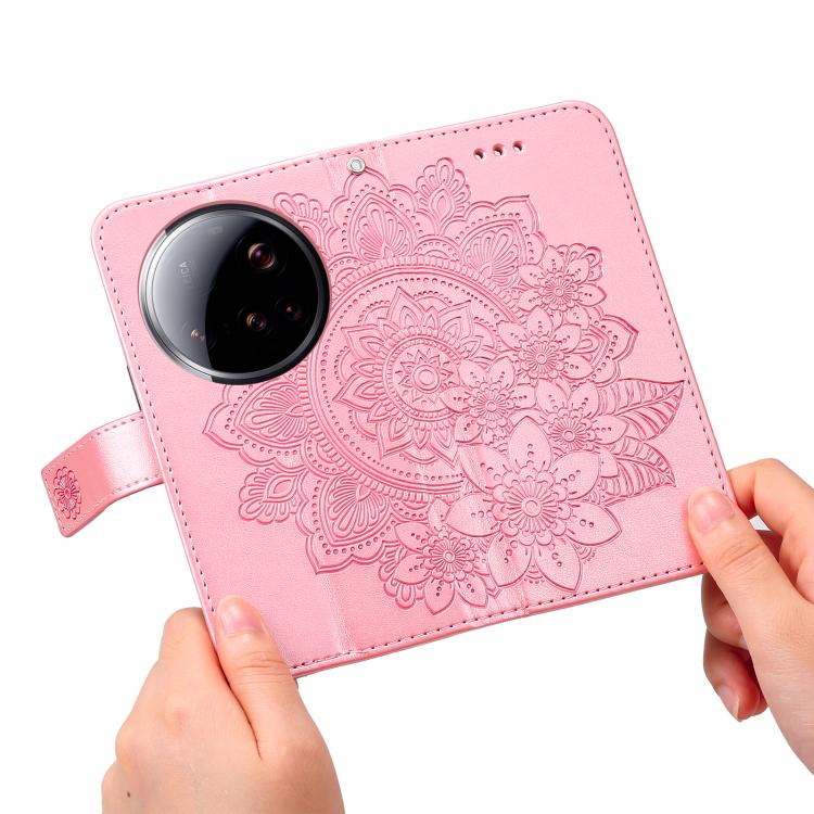 For Xiaomi 15 Ultra Seven-petal Flowers Embossing Leather Phone Case