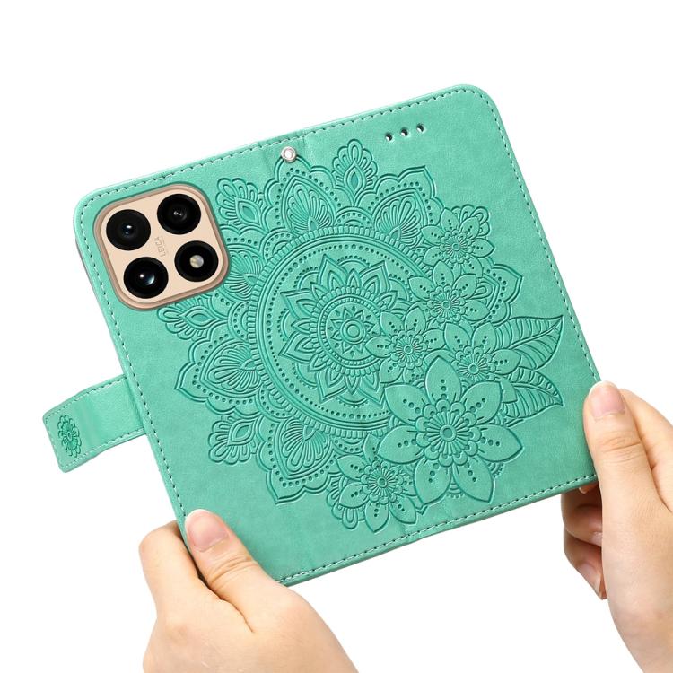 For Xiaomi 15T 5G Seven-petal Flowers Embossing Leather Phone Case