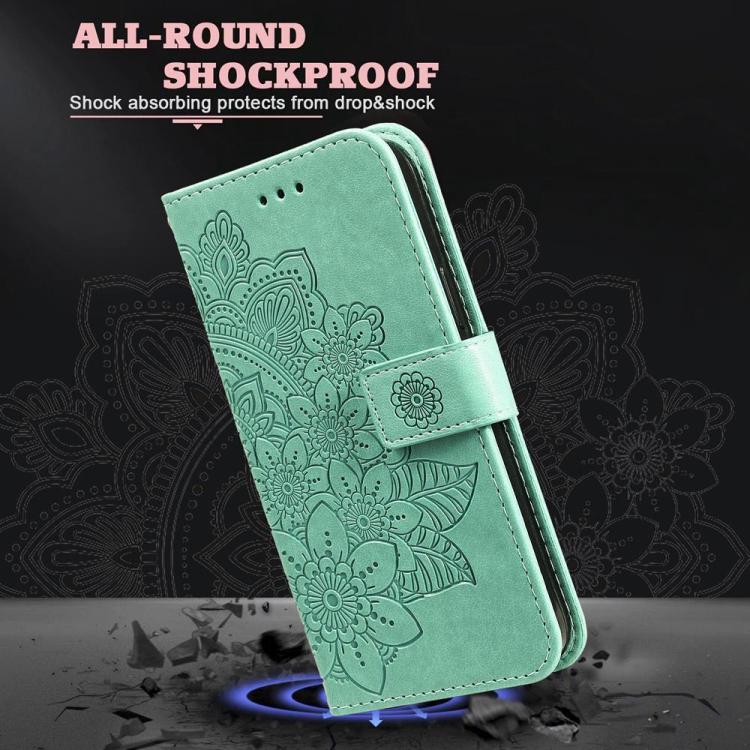 For Xiaomi 15T 5G Seven-petal Flowers Embossing Leather Phone Case