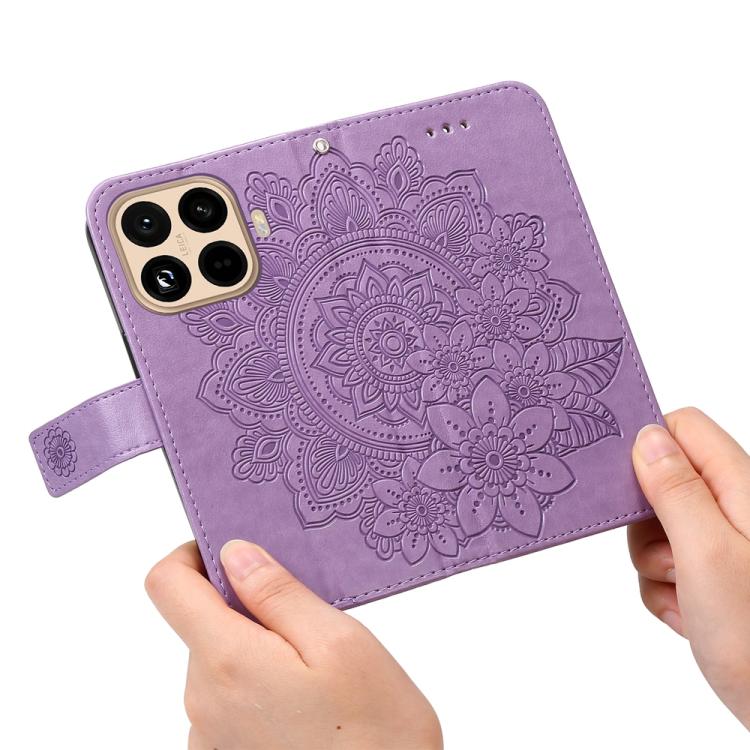 For Xiaomi 15T Pro 5G Seven-petal Flowers Embossing Leather Phone Case