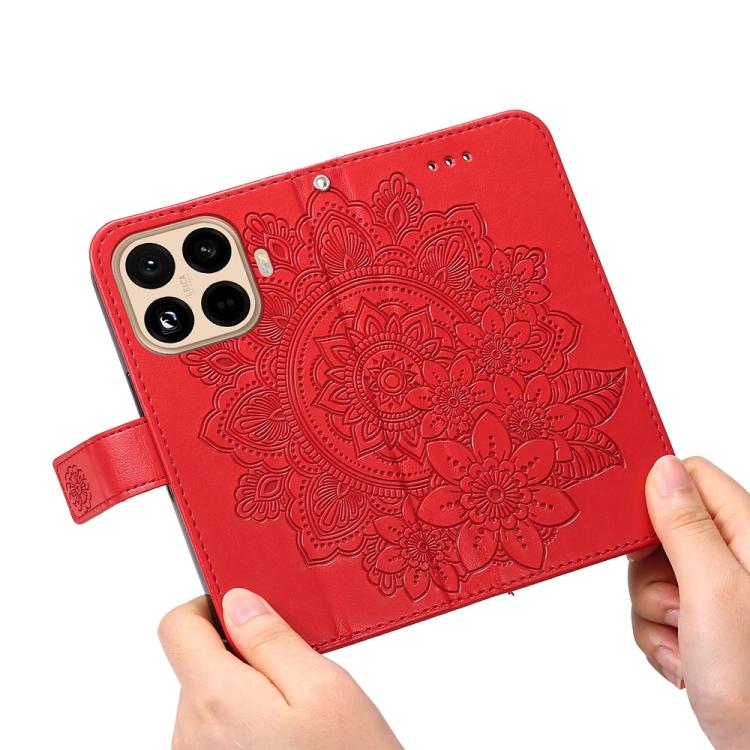 For Xiaomi 15T Pro 5G Seven-petal Flowers Embossing Leather Phone Case