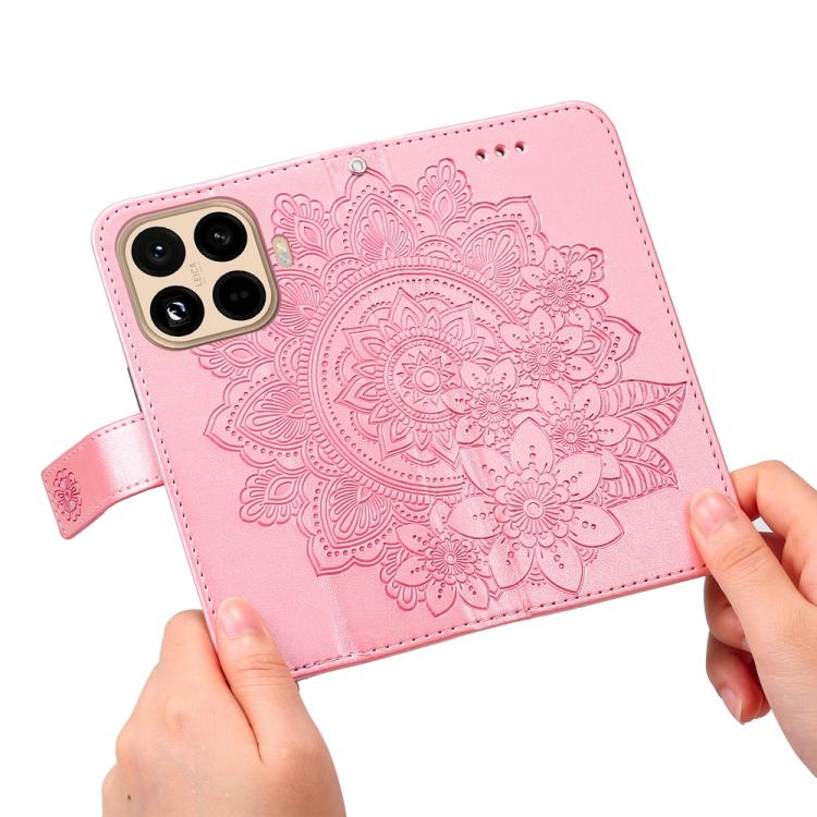 For Xiaomi 15T Pro 5G Seven-petal Flowers Embossing Leather Phone Case