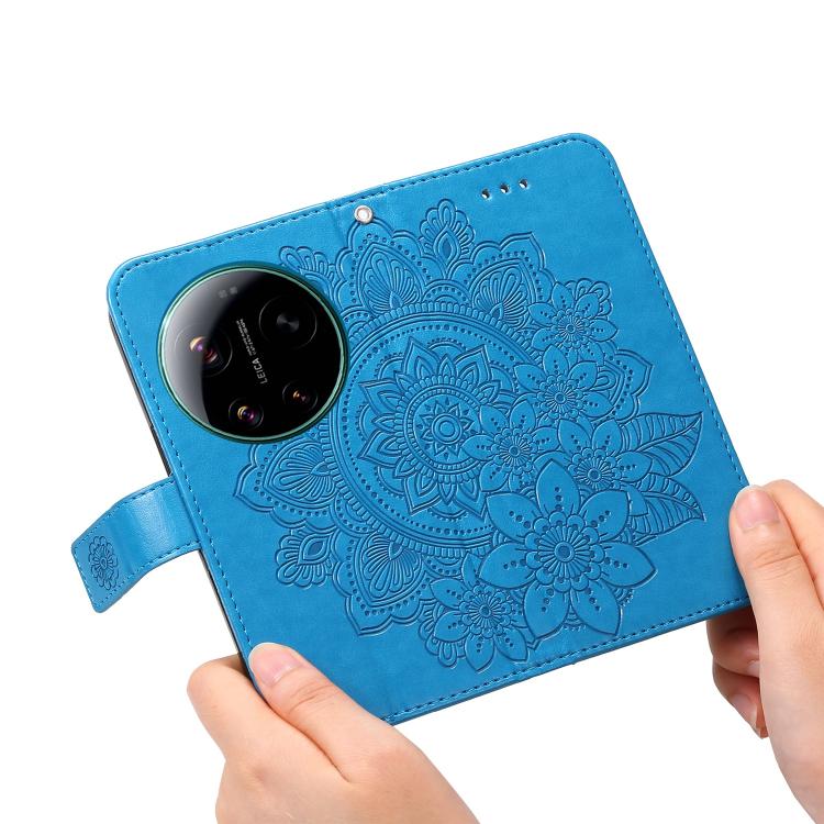For Xiaomi 17 Ultra Seven-petal Flowers Embossing Leather Phone Case