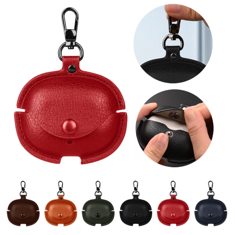 For Realme Buds Air 5 Pro Leather Earphone Protective Case with Hook