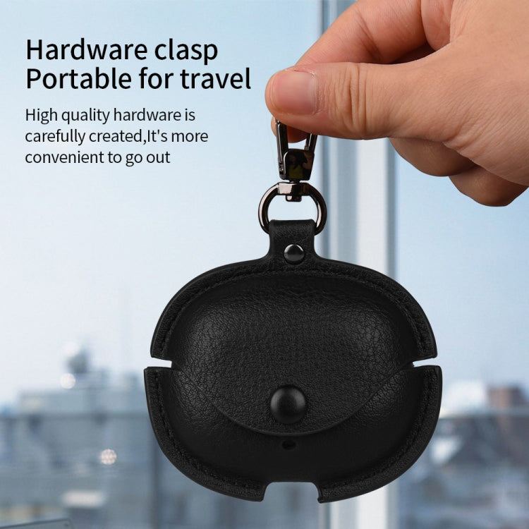 For Realme Buds Air 5 Pro Leather Earphone Protective Case with Hook