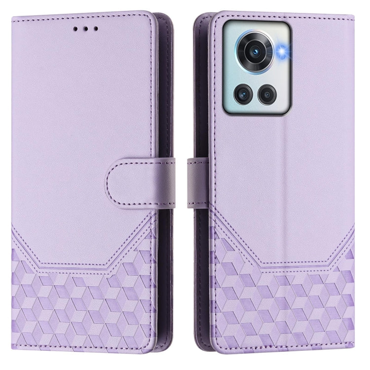 For OnePlus 10R / Ace Honeycomb Embossing RFID Leather Phone Case
