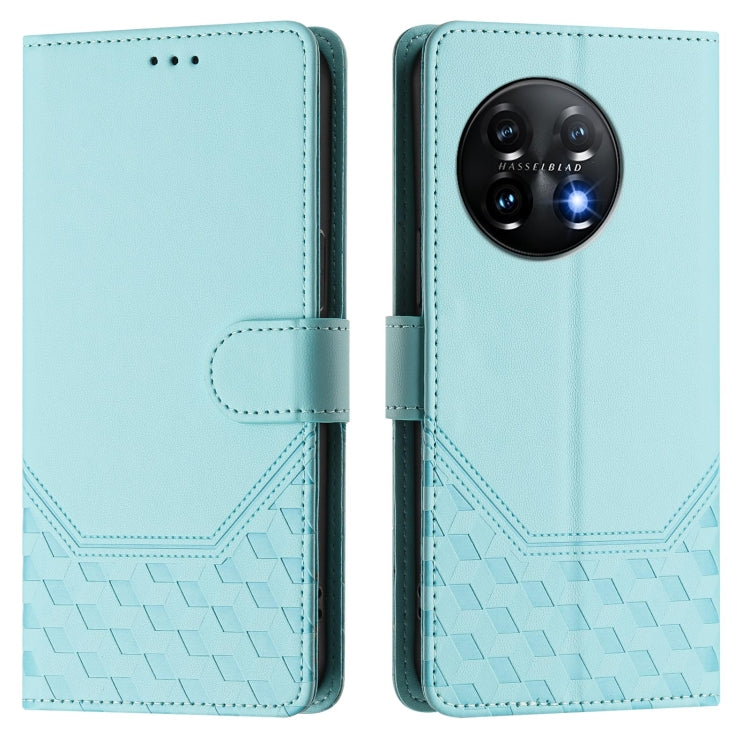 For OnePlus 11 Honeycomb Embossing RFID Leather Phone Case