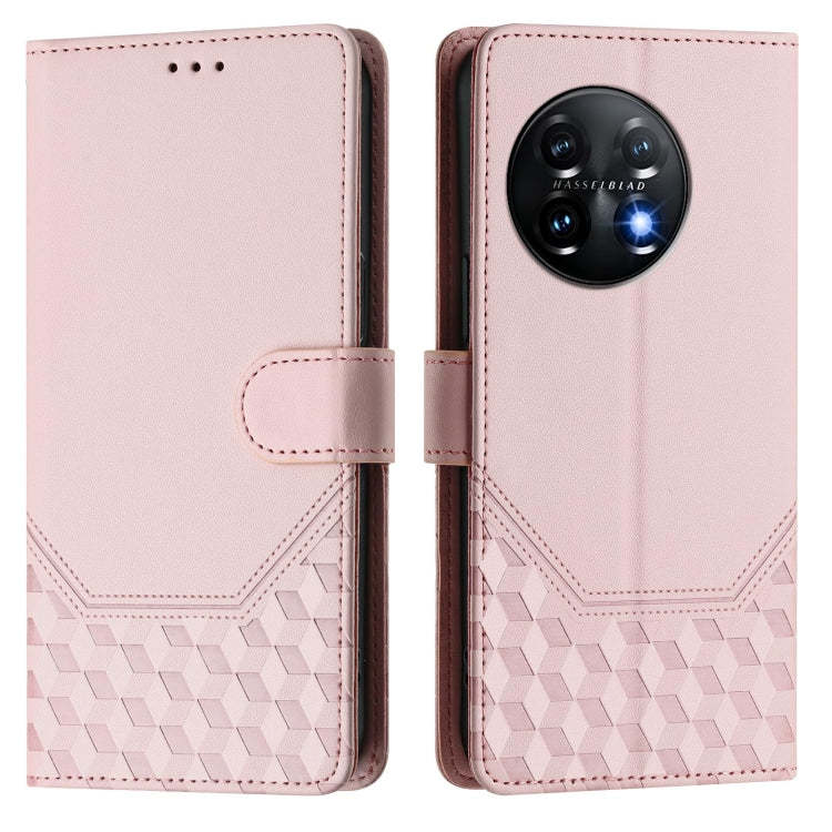 For OnePlus 11 Honeycomb Embossing RFID Leather Phone Case