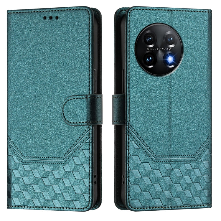 For OnePlus 11 Honeycomb Embossing RFID Leather Phone Case