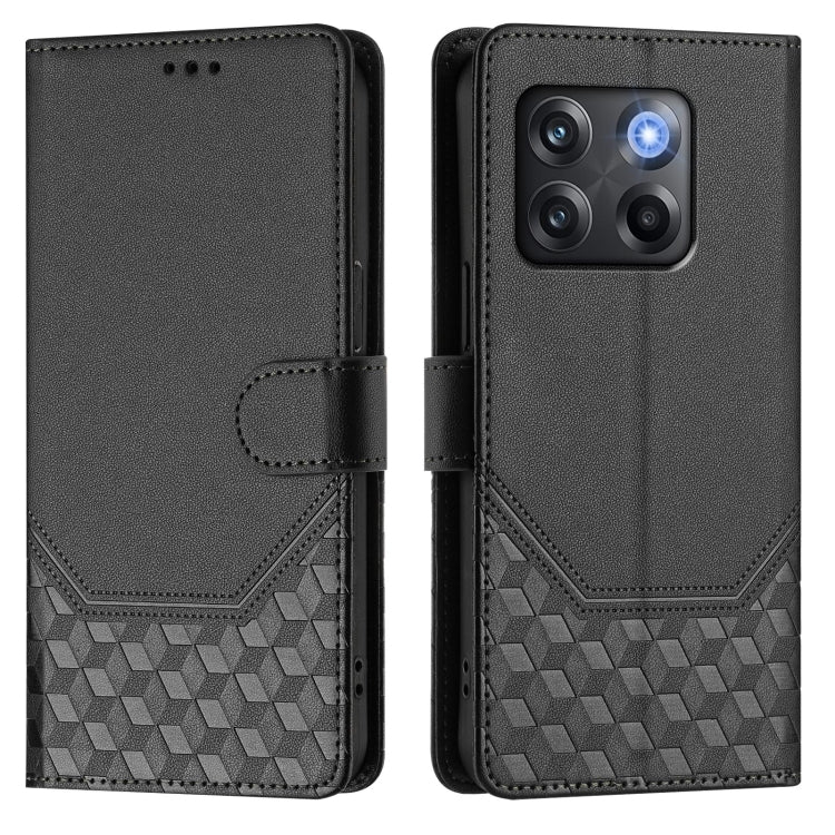For OnePlus Ace Pro 5G / 10T 5G Honeycomb Embossing RFID Leather Phone Case