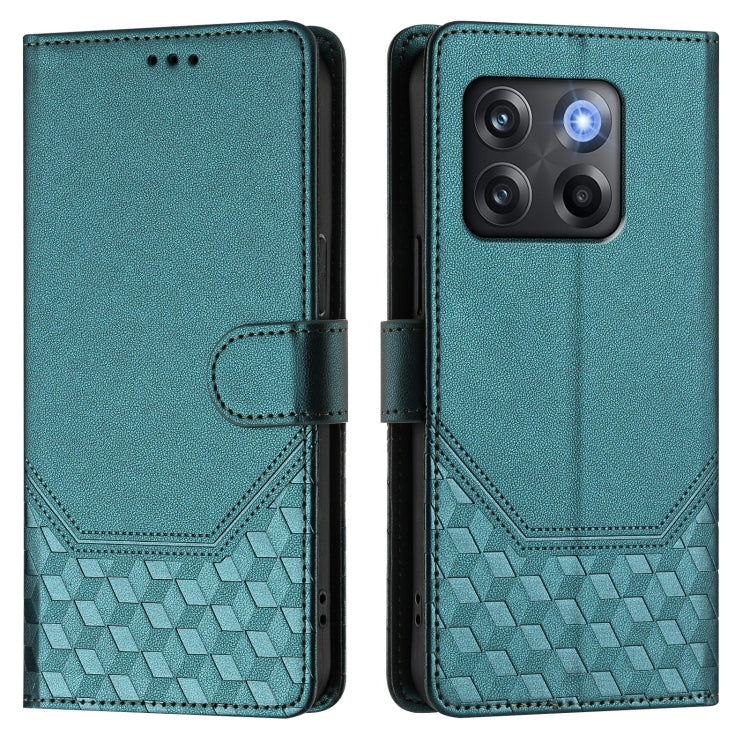 For OnePlus Ace Pro 5G / 10T 5G Honeycomb Embossing RFID Leather Phone Case