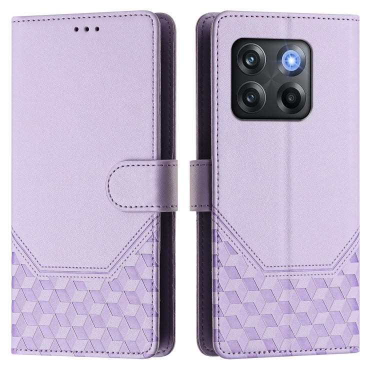 For OnePlus Ace Pro 5G / 10T 5G Honeycomb Embossing RFID Leather Phone Case