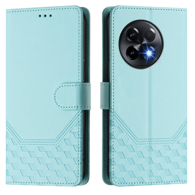For OnePlus 11R 5G Global Honeycomb Embossing RFID Leather Phone Case