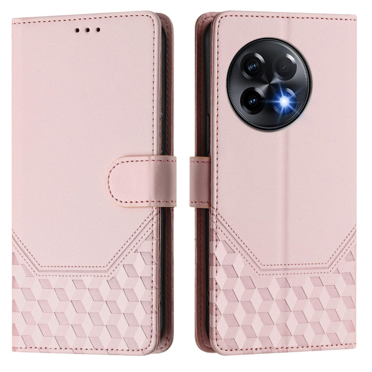 For OnePlus 11R 5G Global Honeycomb Embossing RFID Leather Phone Case