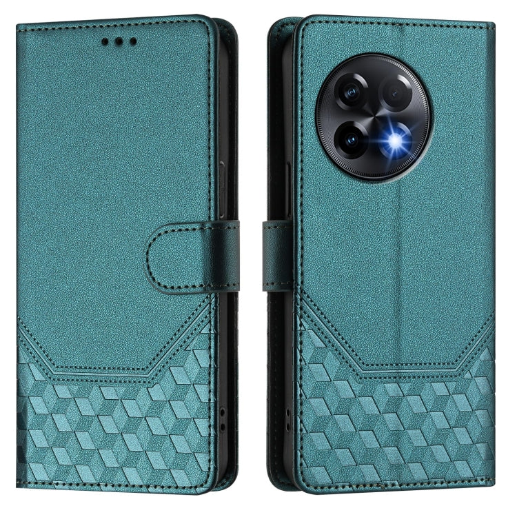 For OnePlus 11R 5G Global Honeycomb Embossing RFID Leather Phone Case