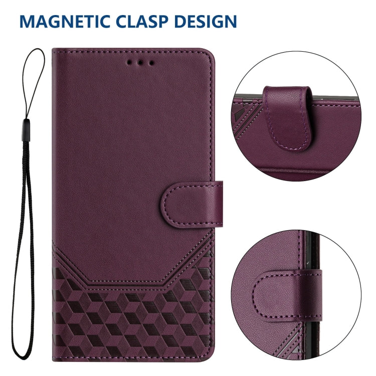 For OnePlus 11R 5G Global Honeycomb Embossing RFID Leather Phone Case