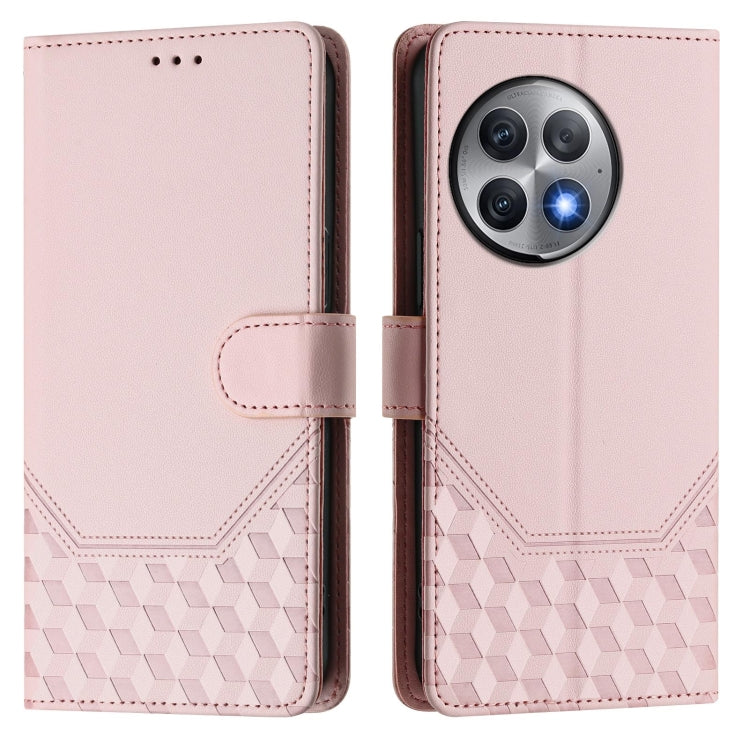 For OnePlus Ace 2 Pro 5G Honeycomb Embossing RFID Leather Phone Case